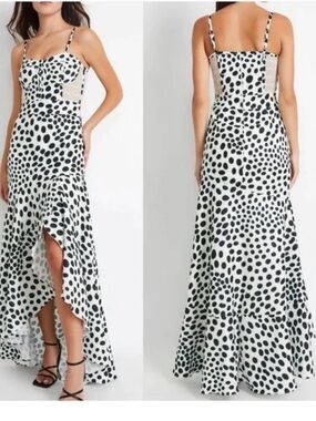 PATBO Bossa Lace Trim
Dress White/Black Sz 6